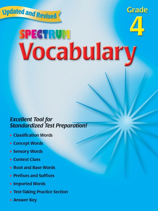 Title details for Vocabulary, Grade 4 by Spectrum - Available